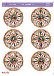 LineArt Çini Karo Dama Desenli Sulu Transfer LNT057 - Line Art