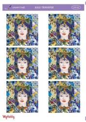 LineArt Çini Karo Dama Desenli Sulu Transfer LNT061 - Line Art