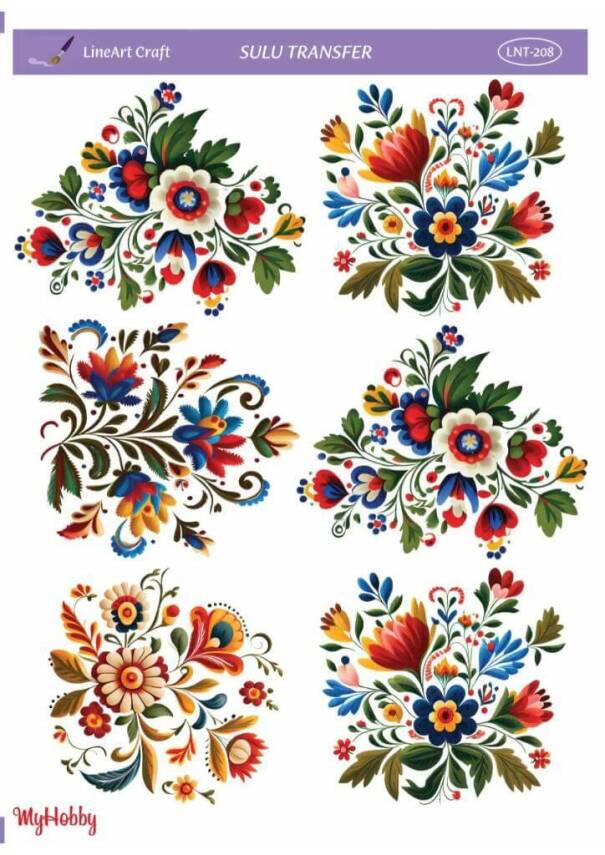 LineArt Çini Karo Dama Desenli Sulu Transfer LNT208 - 1