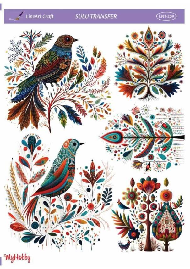 LineArt Çini Karo Dama Desenli Sulu Transfer LNT209 - 1