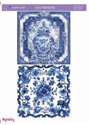 LineArt Çini Karo Dama Desenli Sulu Transfer LNT341 - Line Art