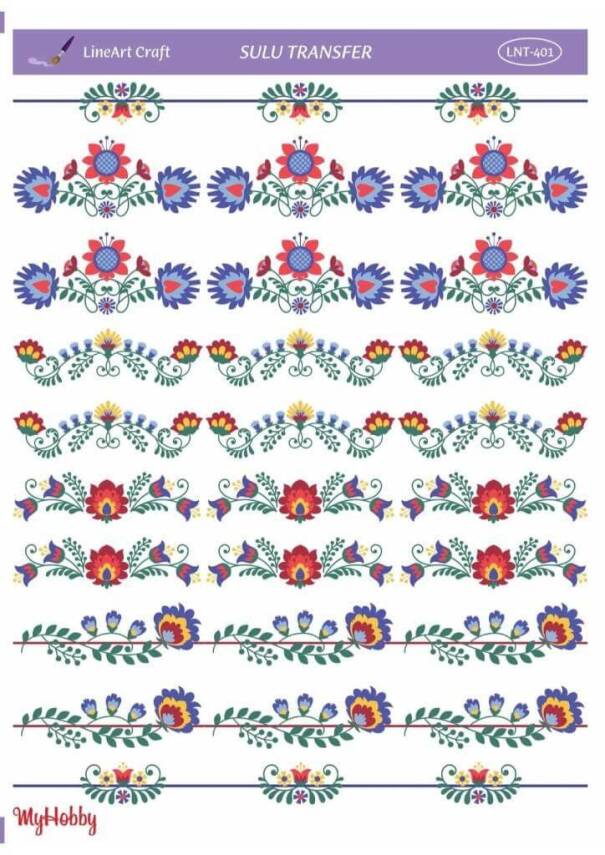 LineArt Çini Karo Dama Desenli Sulu Transfer LNT401 - 1