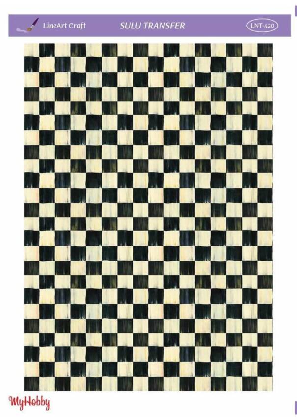 LineArt Çini Karo Dama Desenli Sulu Transfer LNT420 - 1