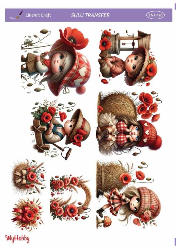 LineArt Çocuk Desenli Sulu Transfer LNT470 - 1