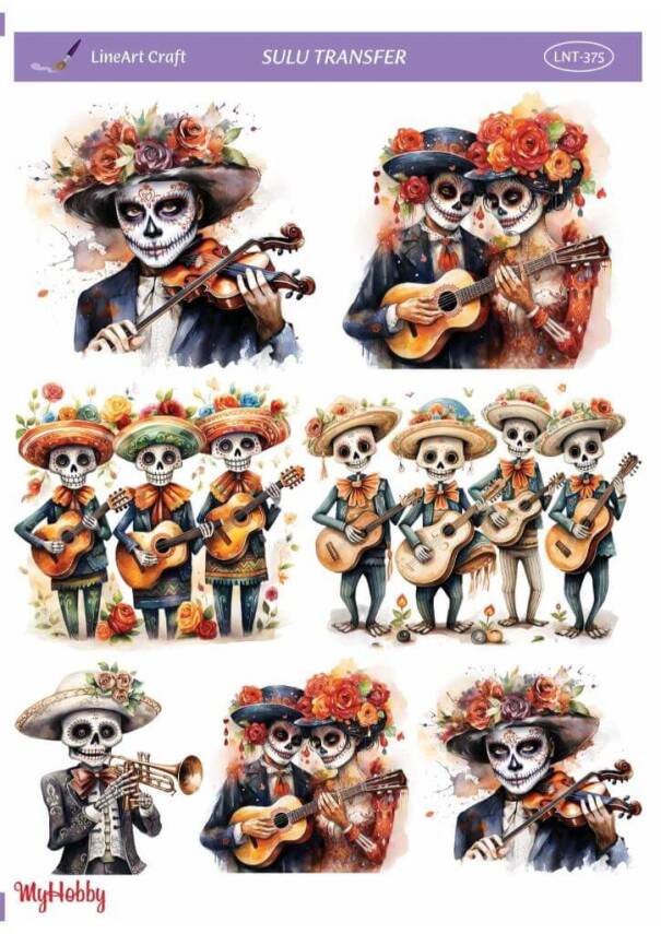 LineArt Değişik Desenli Sulu Transfer LNT375 - 1