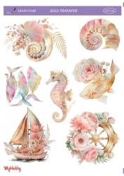 LineArt Deniz Teması Desenli Sulu Transfer LNT146 - Line Art