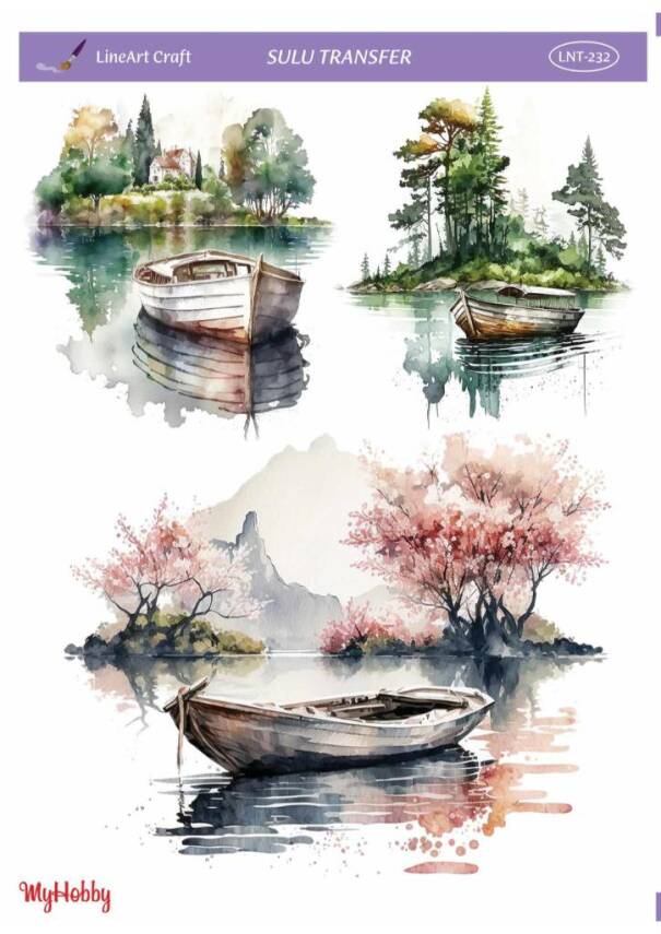 LineArt Deniz Teması Desenli Sulu Transfer LNT232 - 1