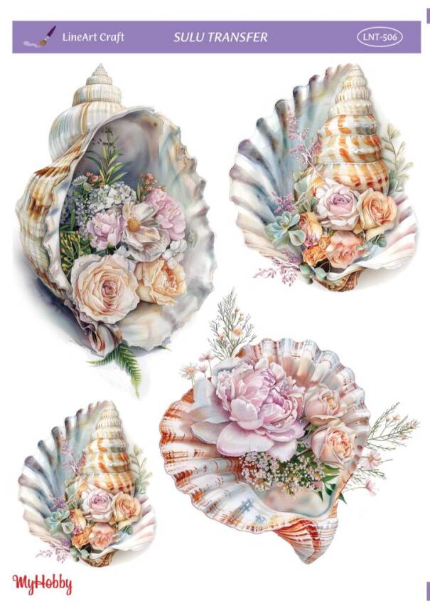 LineArt Deniz Teması Desenli Sulu Transfer LNT506 - 1