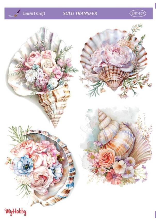 LineArt Deniz Teması Desenli Sulu Transfer LNT507 - 1