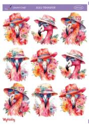 LineArt Flamingo Desenli Sulu Transfer LNT134 - Line Art