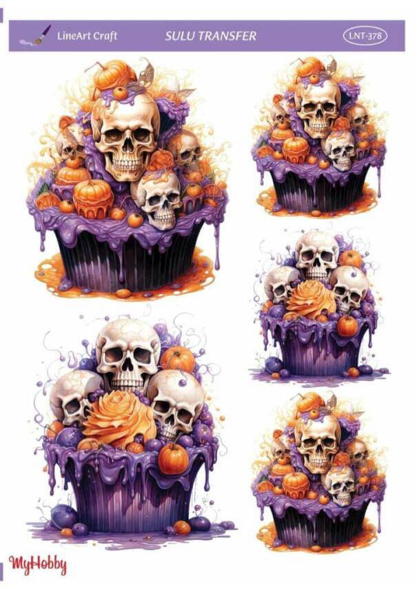 LineArt Helloween Desenli Sulu Transfer LNT378 - 1
