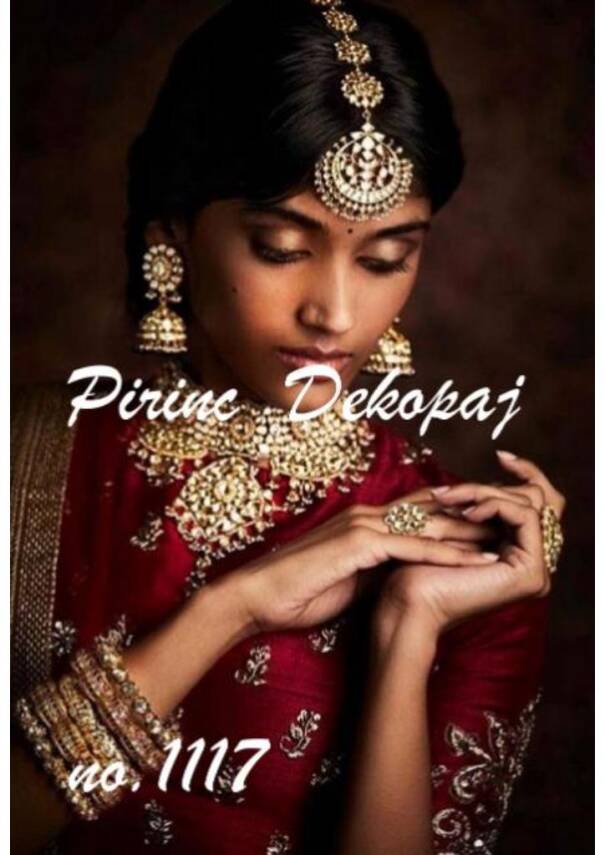 LineArt Hintli Kadın Figürlü Pirinç Dekopaj Model : 1117 - 1