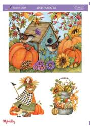 LineArt Kabak Desenli Sulu Transfer LNT13 - Line Art