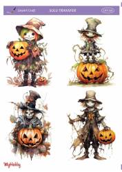 LineArt Kabak Desenli Sulu Transfer LNT159 - Line Art