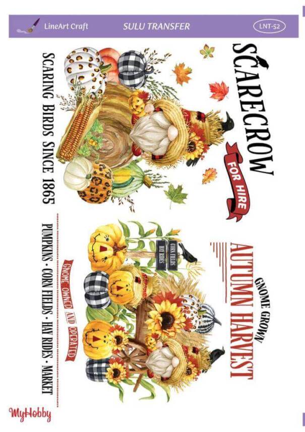 LineArt Kabak Desenli Sulu Transfer LNT52 - 1