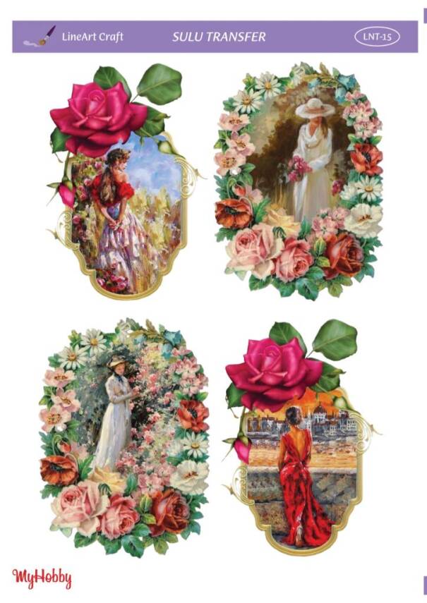 LineArt Kadın Desenli Sulu Transfer LNT015 - 1