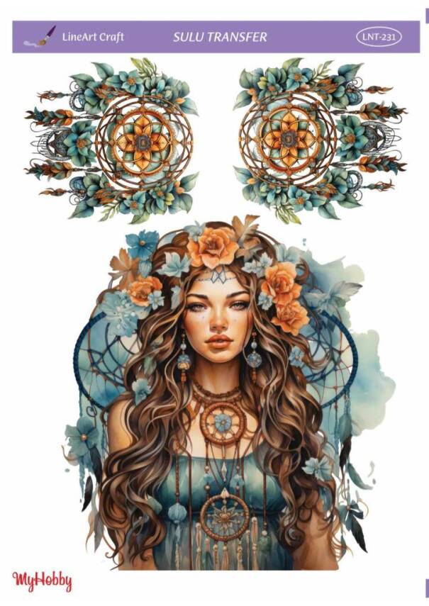 LineArt Kadın Desenli Sulu Transfer LNT231 - 1