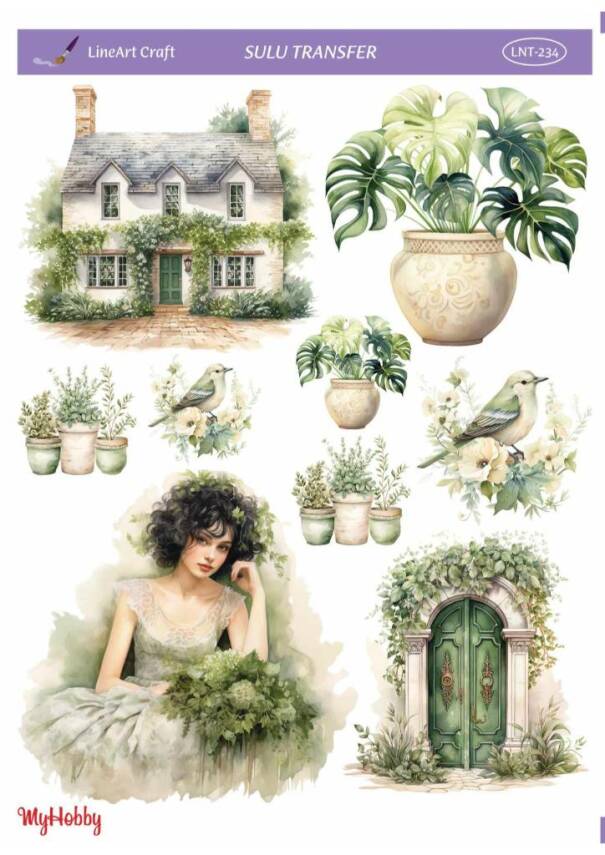 LineArt Kadın Desenli Sulu Transfer LNT234 - 1