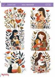 LineArt Kadın Desenli Sulu Transfer LNT387 - Line Art