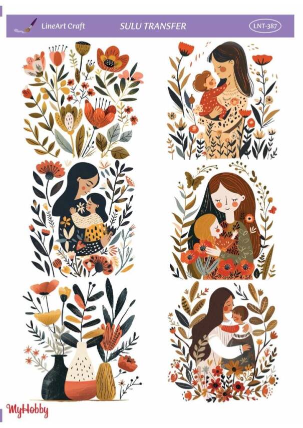 LineArt Kadın Desenli Sulu Transfer LNT387 - 1