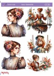 LineArt Kadın Desenli Sulu Transfer LNT388 - Line Art