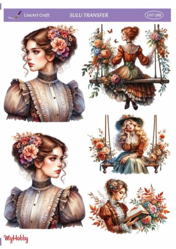 LineArt Kadın Desenli Sulu Transfer LNT388 - 1