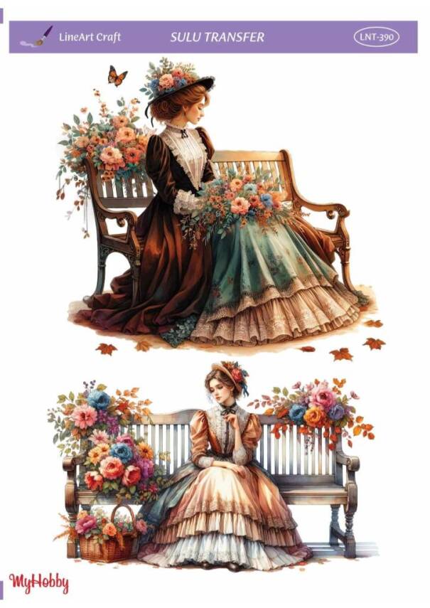 LineArt Kadın Desenli Sulu Transfer LNT389 - 1