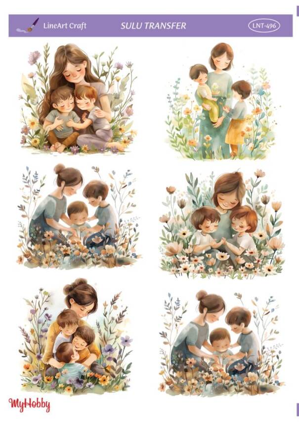 LineArt Kadın Desenli Sulu Transfer LNT496 - 1