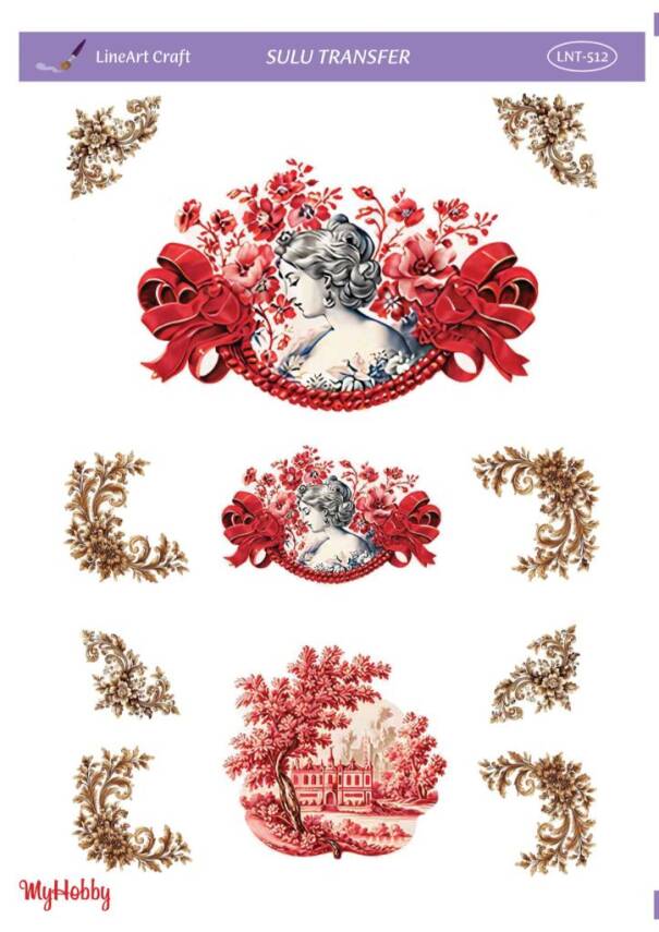 LineArt Kadın Desenli Sulu Transfer LNT512 - 1