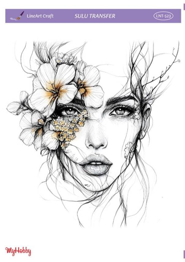 LineArt Kadın Desenli Sulu Transfer LNT523 - 1