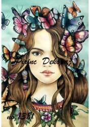 LineArt Kadın Figürlü Pirinç Dekopaj Model : 1381 - Line Art