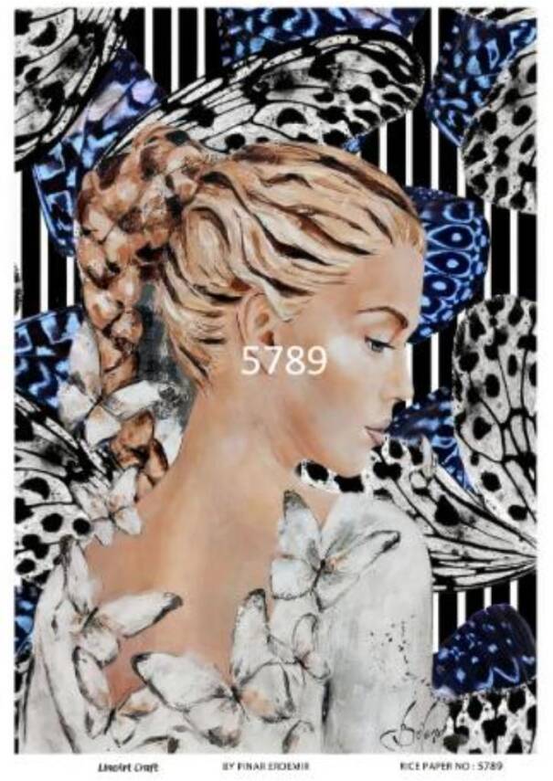 LineArt Kadın Figürlü Pirinç Dekopaj Model : 5789 - 1