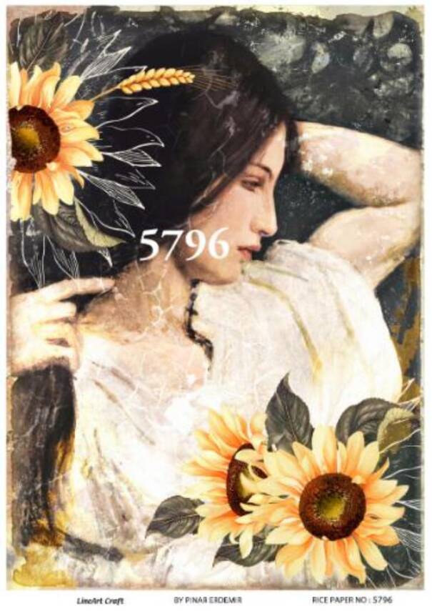 LineArt Kadın Figürlü Pirinç Dekopaj Model : 5796 - 1