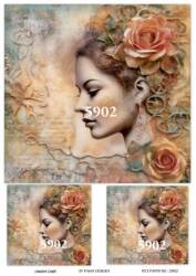 LineArt Kadın Figürlü Pirinç Dekopaj Model : 5902 - Line Art