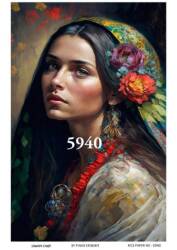 LineArt Kadın Figürlü Pirinç Dekopaj Model : 5940 - Line Art