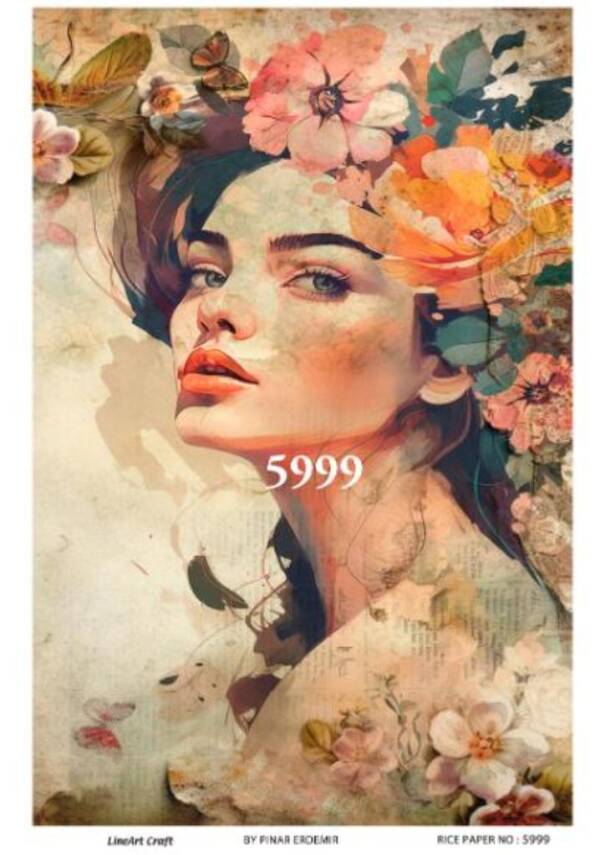 LineArt Kadın Figürlü Pirinç Dekopaj Model : 5999 - 1