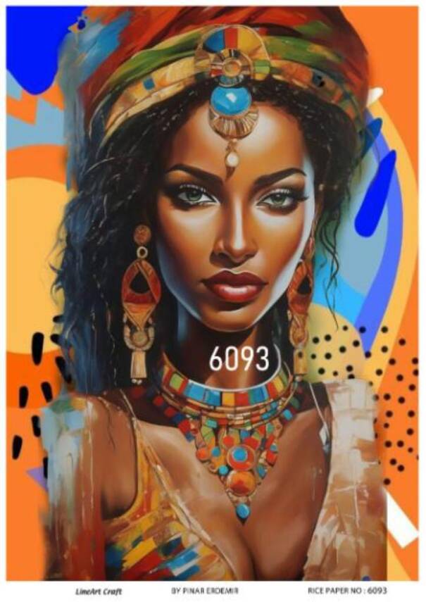 LineArt Kadın Figürlü Pirinç Dekopaj Model : 6093 - 1