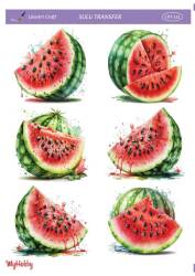 LineArt Karpuz Desenli Sulu Transfer LNT131 - Line Art