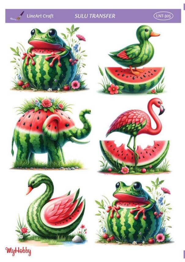 LineArt Karpuz Desenli Sulu Transfer LNT305 - 1