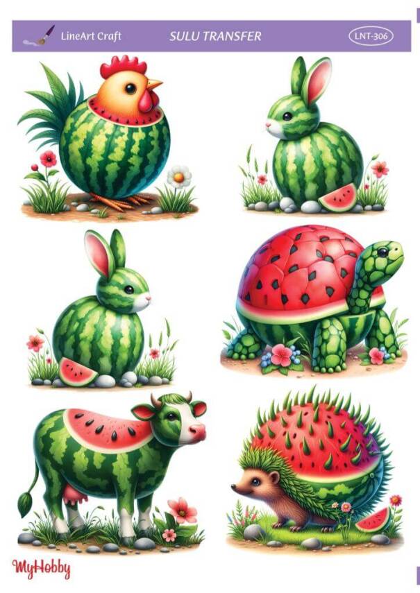 LineArt Karpuz Desenli Sulu Transfer LNT306 - 1