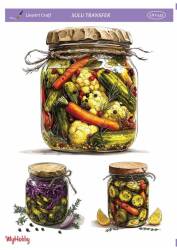 LineArt Kavanoz Desenli Sulu Transfer LNT432 - Line Art