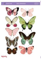 LineArt Kelebek Desenli Sulu Transfer LNT049 - Line Art