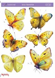 LineArt Kelebek Desenli Sulu Transfer LNT189 - Line Art