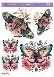 LineArt Kelebek Desenli Sulu Transfer LNT308 - Line Art