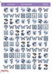 LineArt Kelebek Kadın Desenli Sulu Transfer LNT399 - Line Art