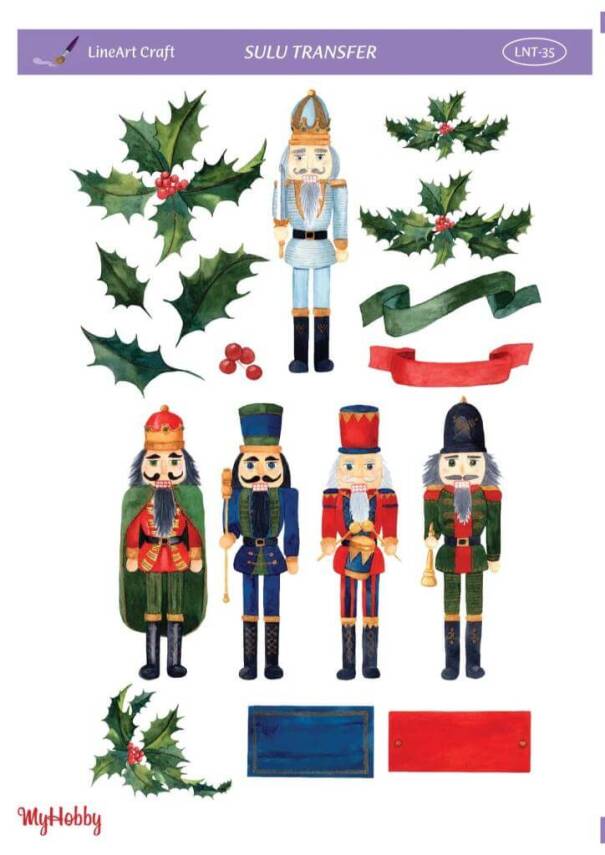 LineArt Kurşun Asker Desenli Sulu Transfer LNT035 - 1