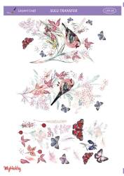 LineArt Kuş Desenli Sulu Transfer LNT028 - Line Art