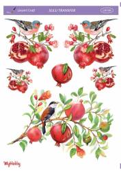 LineArt Kuş Desenli Sulu Transfer LNT089 - Line Art