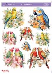 LineArt Kuş Desenli Sulu Transfer LNT163 - Line Art