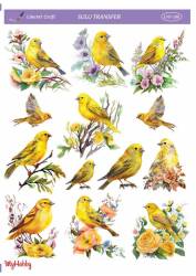 LineArt Kuş Desenli Sulu Transfer LNT188 - Line Art